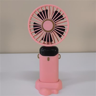 Rožinis nešiojamasis ventiliatorius